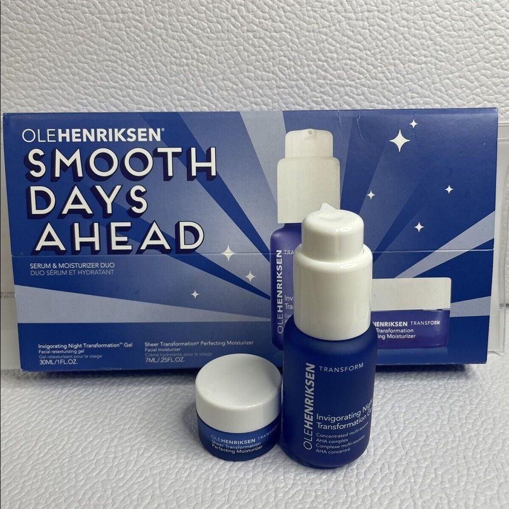 OLEHENRIKSEN INVIGORATING NIGHT GEL & PERFECTING MOISTURIZER BUNDLE IN BAG